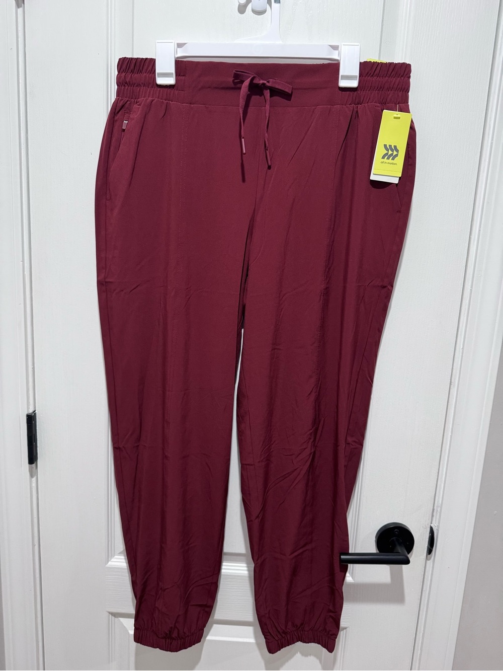 All in Motion Maroon Jogger Pants- size Large